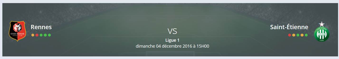 Pronostic Rennes Saint Etienne Ligue 1 sur Rue des Joueurs